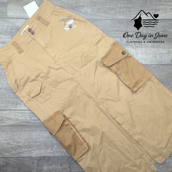 SO Cargo Style Denim Maxi Skirt Size S - Picture 1 of 5